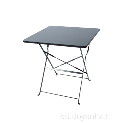 Mesa cuadrada estirada plegable de metal de 70 cm